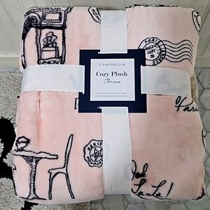 Charter Club Pink Graphic Throw Blanket 50×70 inches, brand new